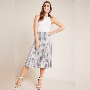 Maeve Freya Striped Multicolor Midi Skirt Chic Spring 10
